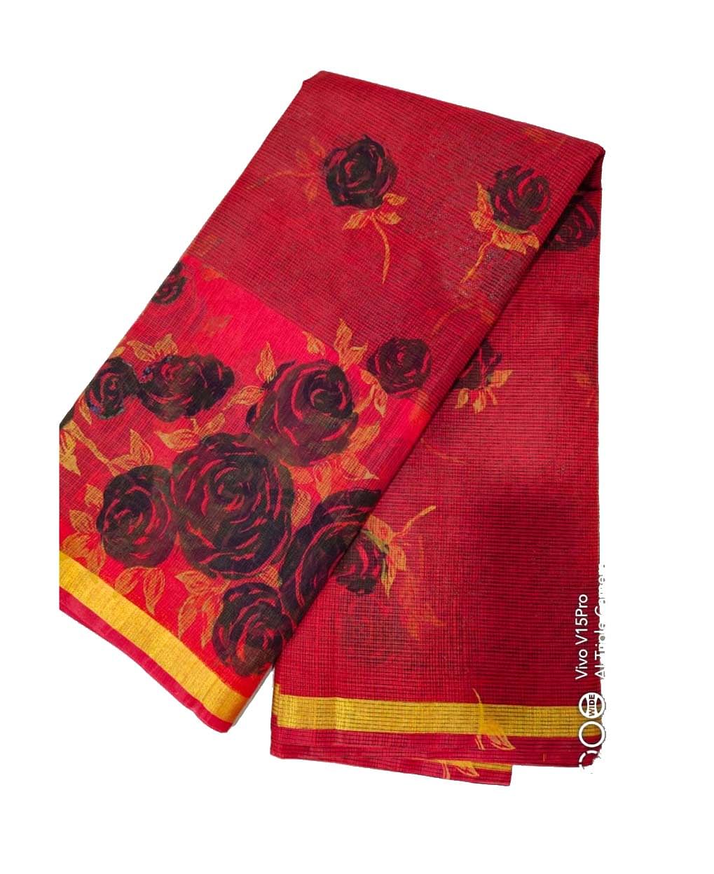 WOMEN SYNTHETIC DORIYA SAREE WITH BLOUSE-RED-DF JULY SUMMER COOL 04