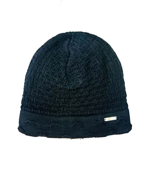 MNC K 85-2-BLACK MEN WINTER CAP