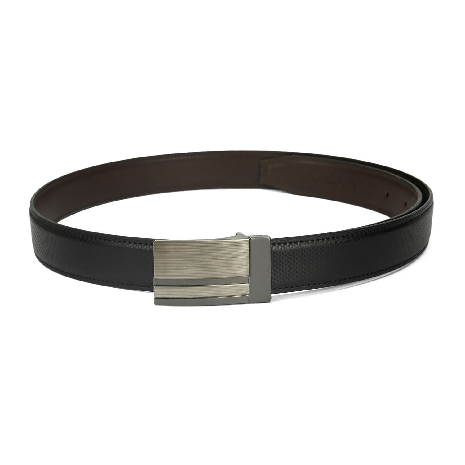 Men's Formal Belt with reversable Strap - FR-DB0009 - Black/Brown