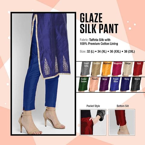 WP MAR SILK 01 2020-BLUE WOMEN PALAZZO PANT