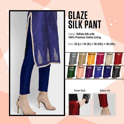 WP MAR SILK 01 2020-NAVY BLUE WOMEN PALAZZO PANT