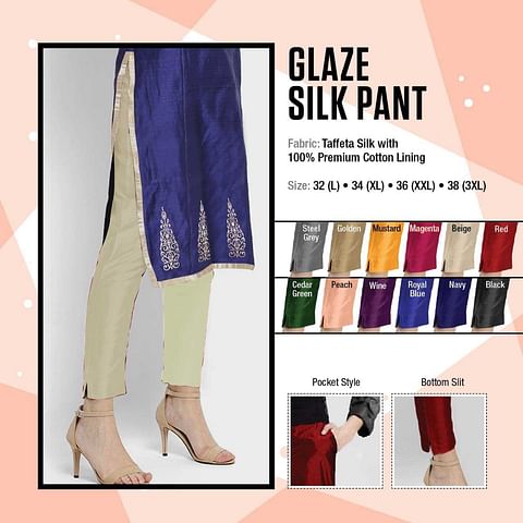 WP MAR SILK 01 2020-CREAM WOMEN PALAZZO PANT
