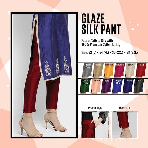 WP MAR SILK 01 2020-MAROON WOMEN PALAZZO PANT