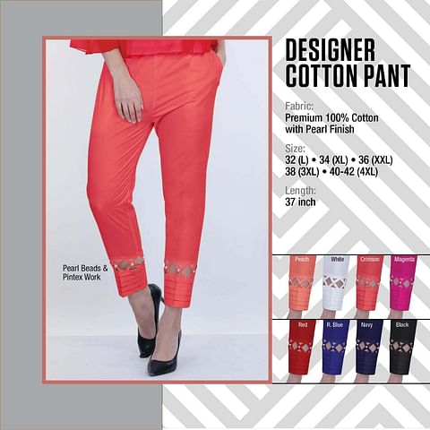WMN PALAZZO DESIGNER CTN PANT CRIMSON
