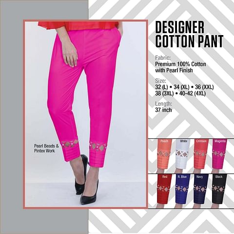 WMN PALAZZO DESIGNER CTN PANT MAGENTA
