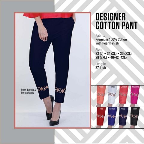 WMN PALAZZO DESIGNER CTN PANT BLACK