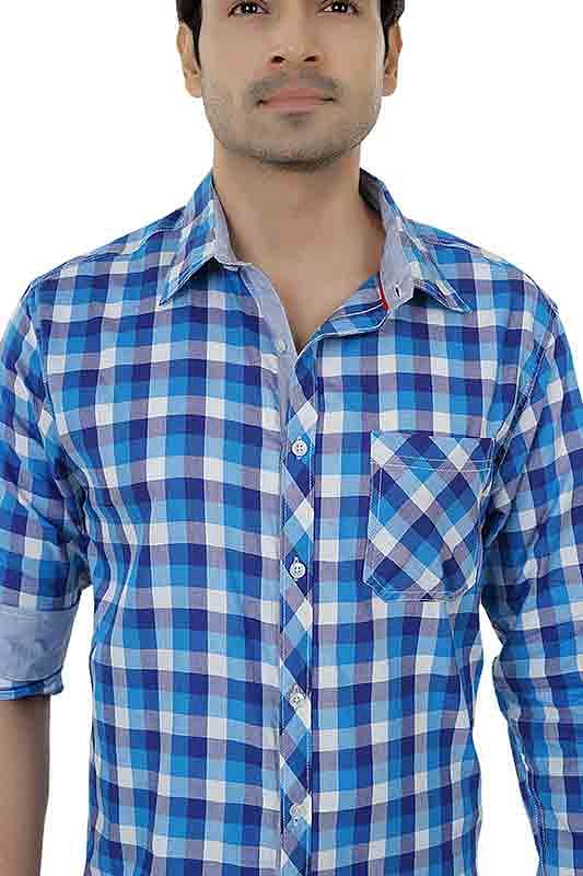 Blue Checks Casual Shirt
