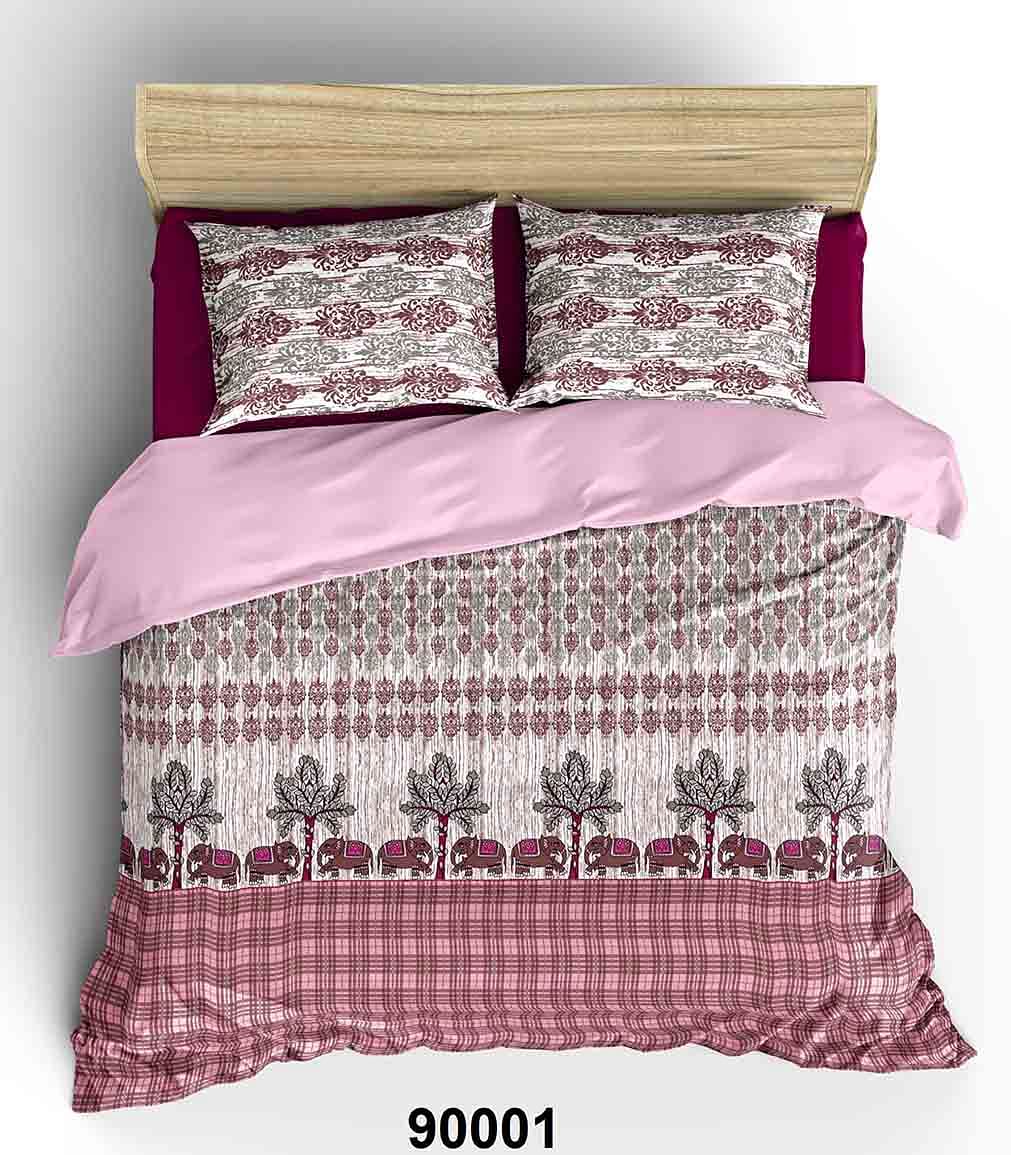 DOUBLE BEDSHEET TS 90001,PINK,KING SIZE