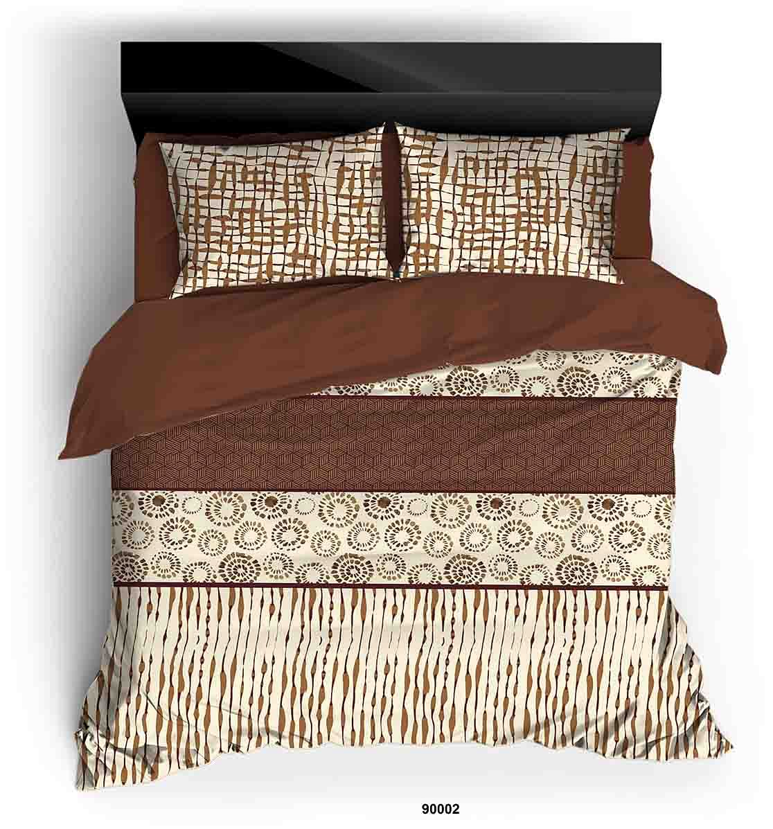 DOUBLE BEDSHEET TS 90002,BROWN,KING SIZE