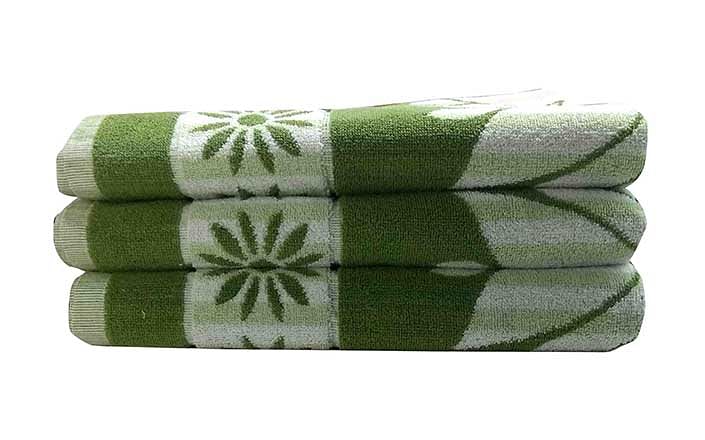 BLOSSOM 4-GREEN-COTTON TERRY TOWEL