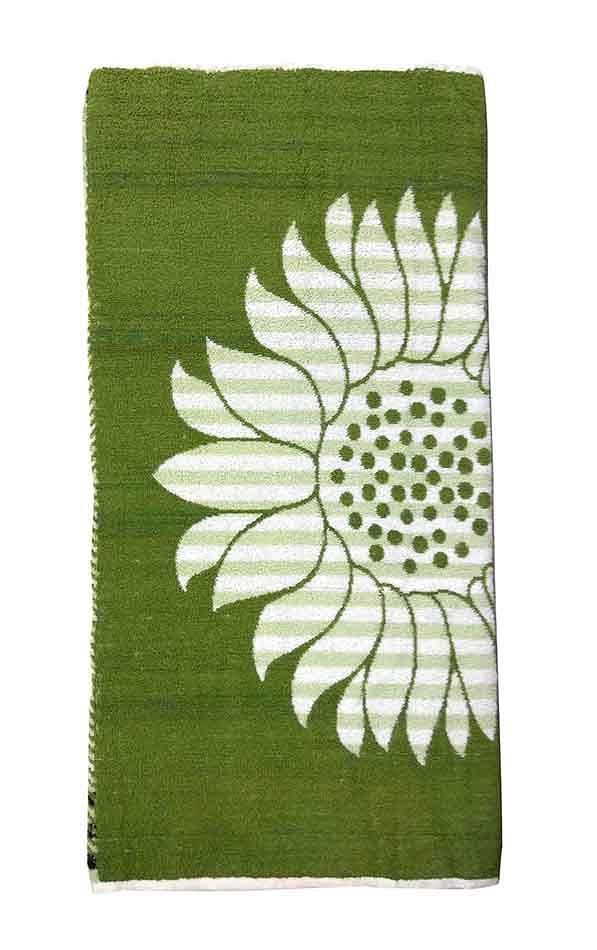 BLOSSOM 4-GREEN-COTTON TERRY TOWEL