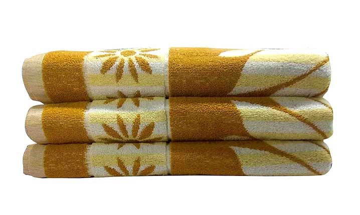 BLOSSOM 4-MUSTURD-COTTON TERRY TOWEL