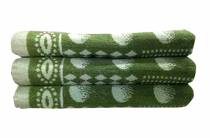 BLOSSOM 5-GREEN-COTTON TERRY TOWEL