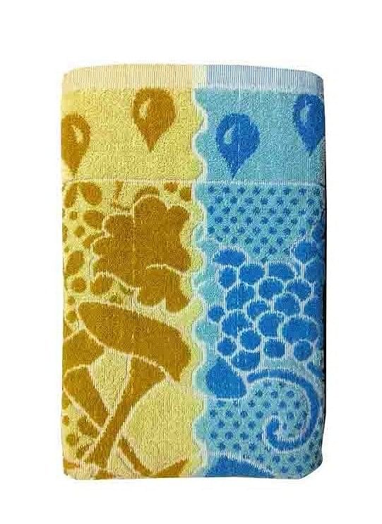 BLOSSOM 8-BLUE/GREEN-COTTON TERRY TOWEL