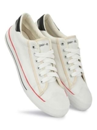Pair-it Men's Vulcanised Canvas Shoes - White-BR-CANVAS001