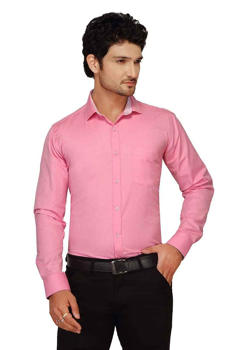 Pink & Blue Checks Formal Shirt - NE