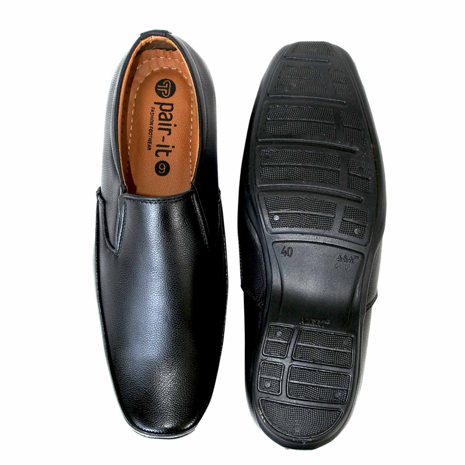 Pair-it Men Mocassin Formal Shoes - Black-PI-MN-Ryder 039