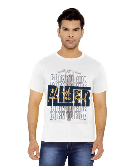 AUTHENZAA CASUAL RN TSHIRT  CS-CA0001, WHITE