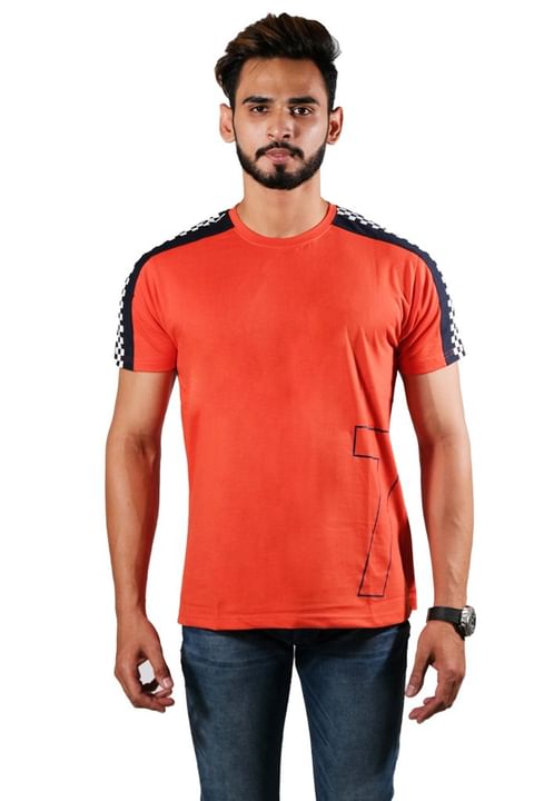 Authenzaa Casual Round Neck T-Shirt -CS-EC0023-Multi