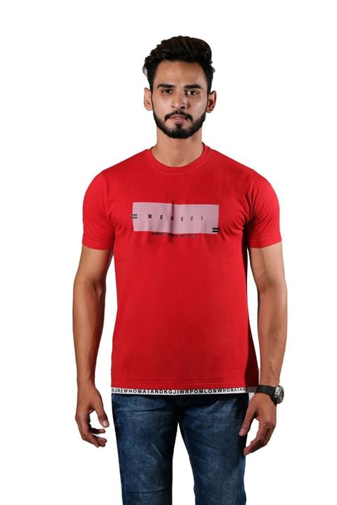 Authenzaa Casual Round Neck T-Shirt -CS-EC0025-Multi