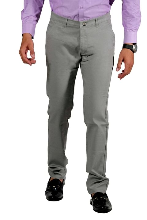 Authenzaa Men Casual Cotton Trouser CS-FS-0001, Olive