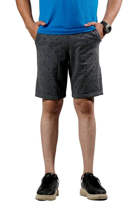 Authenzaa Men Casual-Bermuda-CS-TB001, Dark Grey