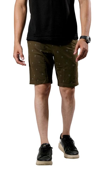 Authenzaa Men Casual-Bermuda-CS-TB001,Olive