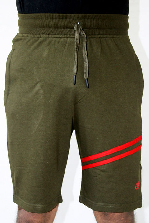 Authenzaa Men Casual Bermuda CS-TB003, Olive