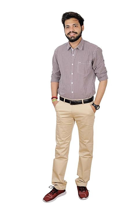 Authenzaa Stargaze Chinos Trouser CS-SC3008, Cream