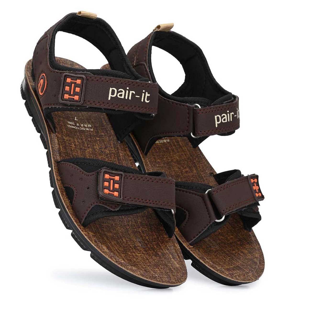 Pair-it Men's PU Sandals -  DICTION063 - Brown