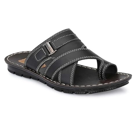 Pair-it Men's PU Slippers - DICTION070 - Black