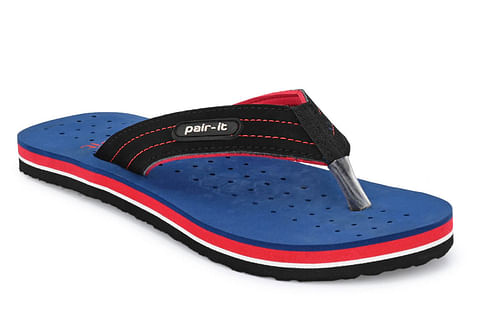 Pair-it-Men Fabrication Slipper GI-MN-FLIPLOP009 Blue/Red