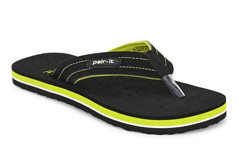 Pair-it-Men Fabrication Slipper GI-MN-FLIPLOP010 Black/Green