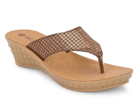 Pair-it Women PU Slippers MS-Pattern002 Copper