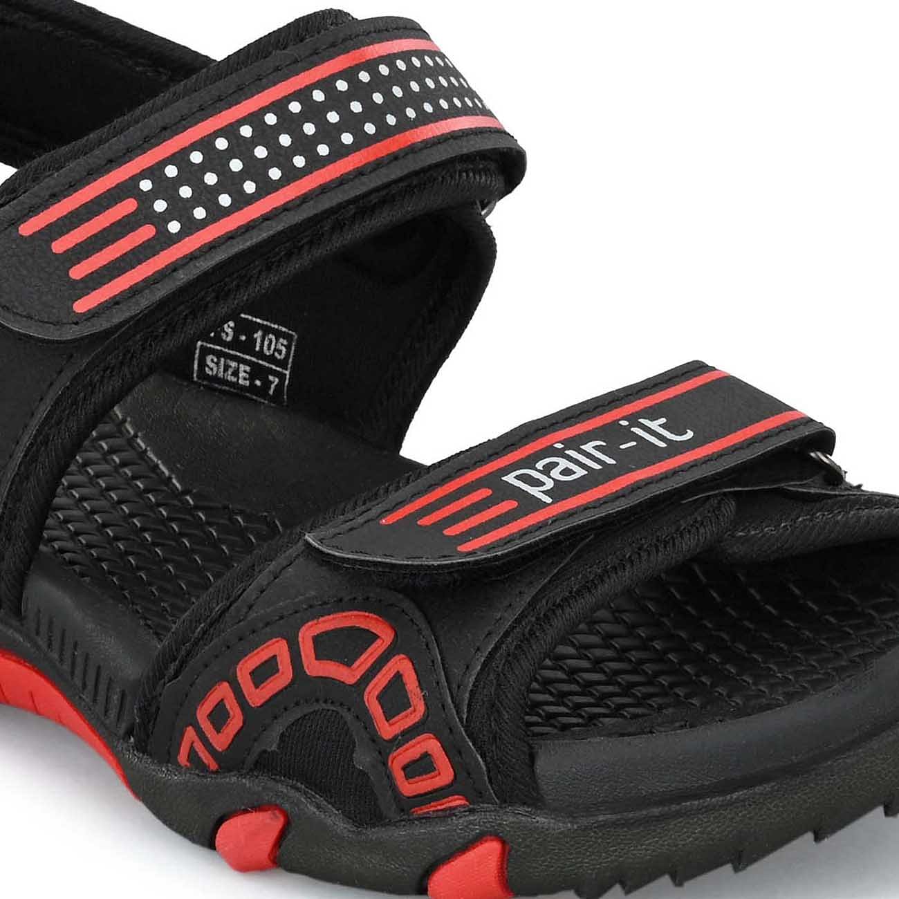 Pair-it Mn Sandals - Black/Red-UN-Mn-Sp-Sandal005