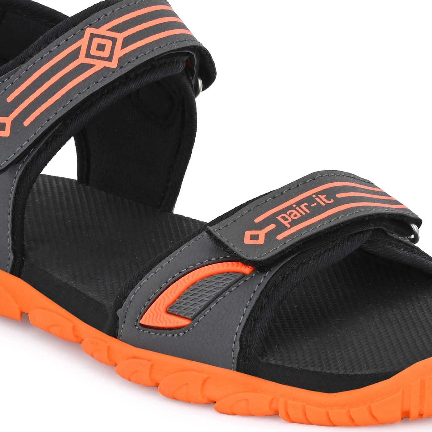 Pair-it Mn Sandals - D.Grey/Orange-UN-Mn-Sp-Sandal003