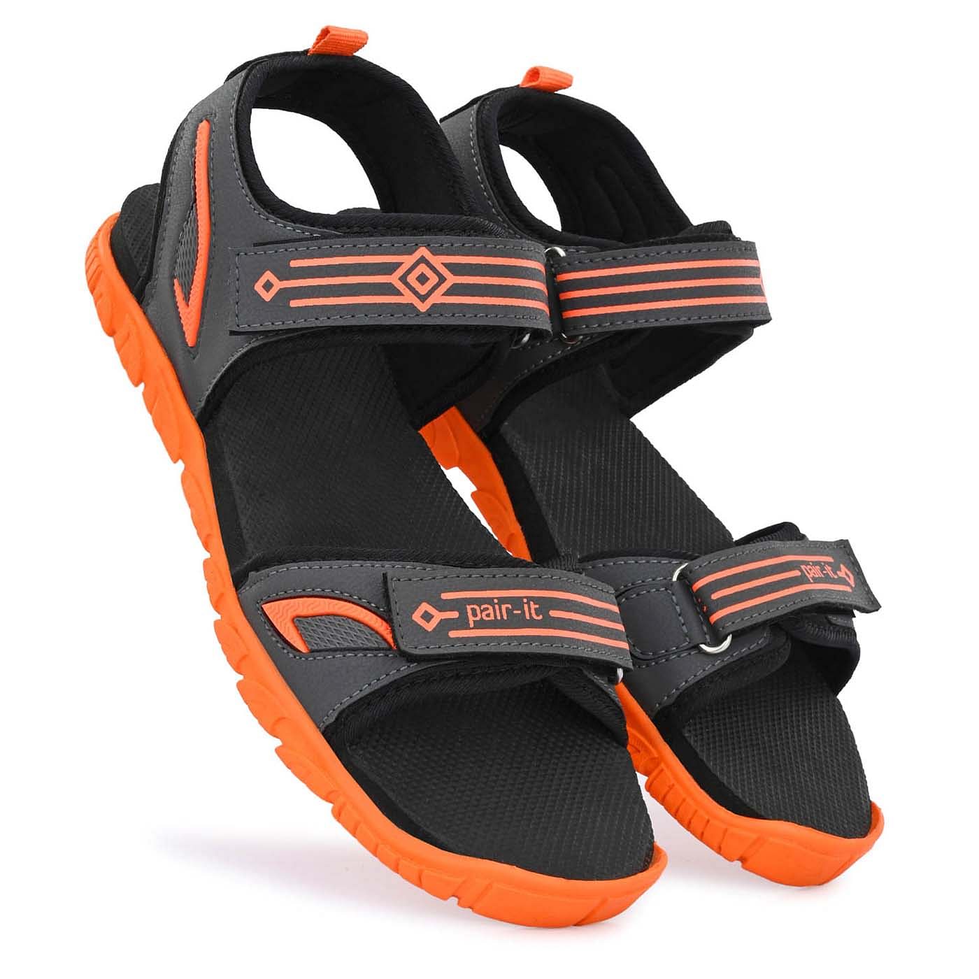 Pair-it Mn Sandals - D.Grey/Orange-UN-Mn-Sp-Sandal003