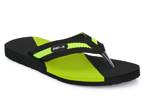 Pair-it--Men Fabrication Slipper GI-MN-FLIPFLOP014 Black/Green