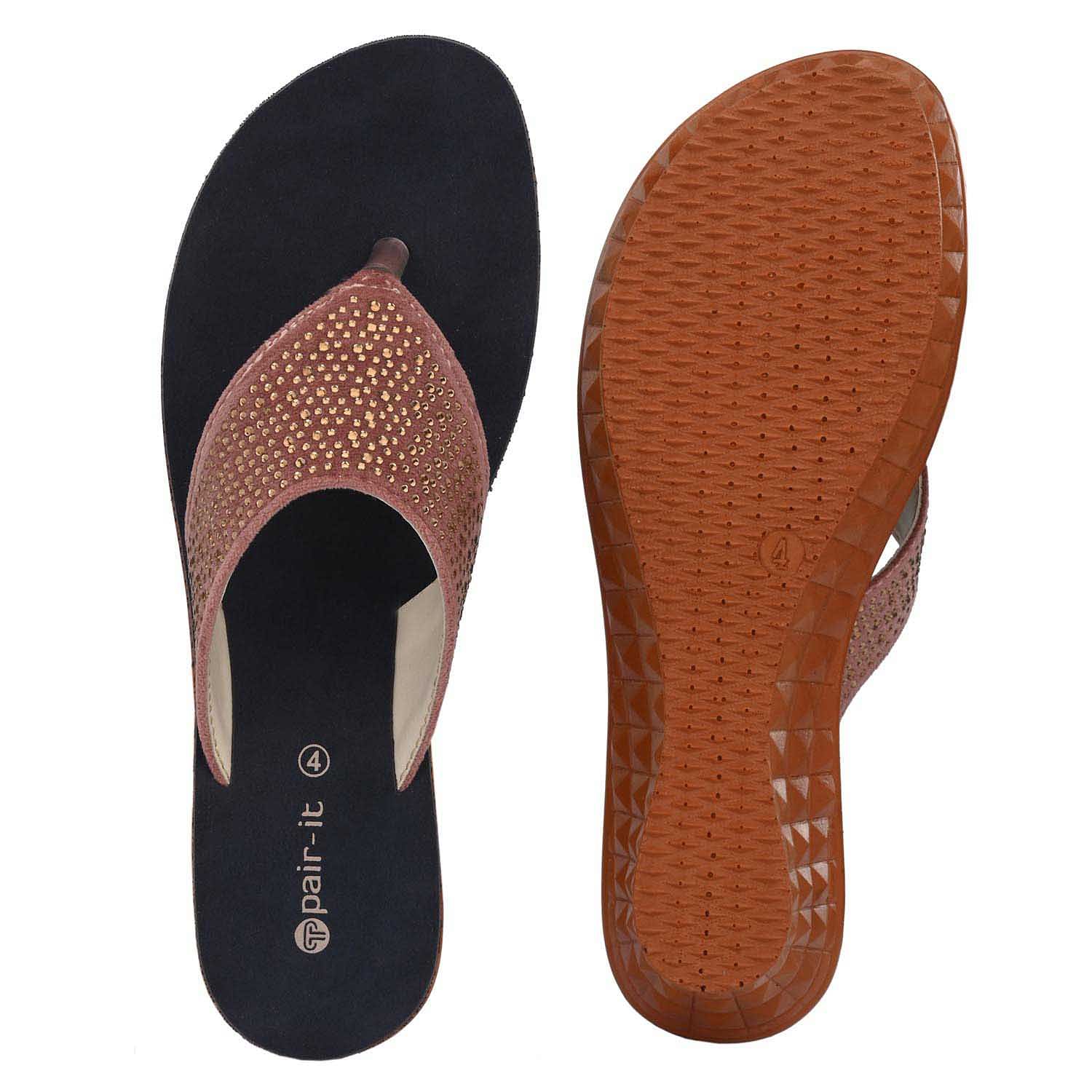 Pair-it Women PU Slippers-MS-Pattern005-Pink