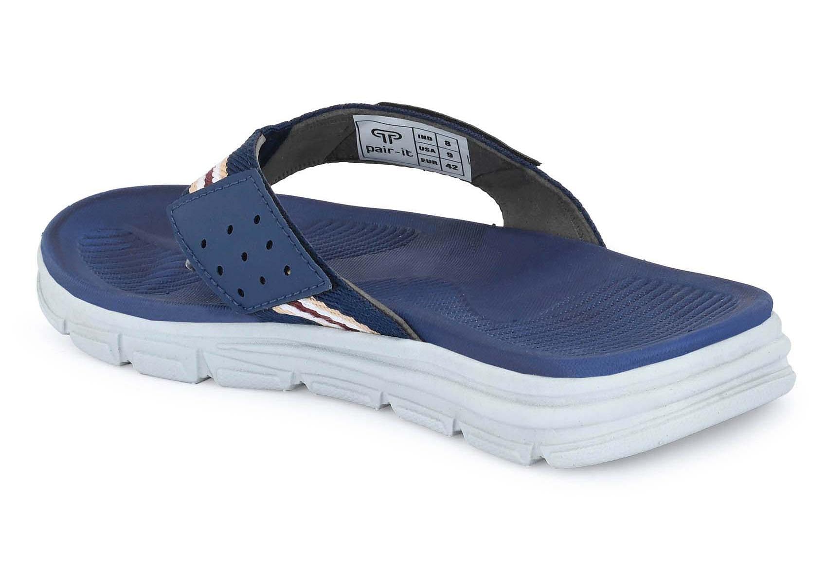 Pair-it Men's Rubberised EVA Slippers-LZ-Slippers120-Blue