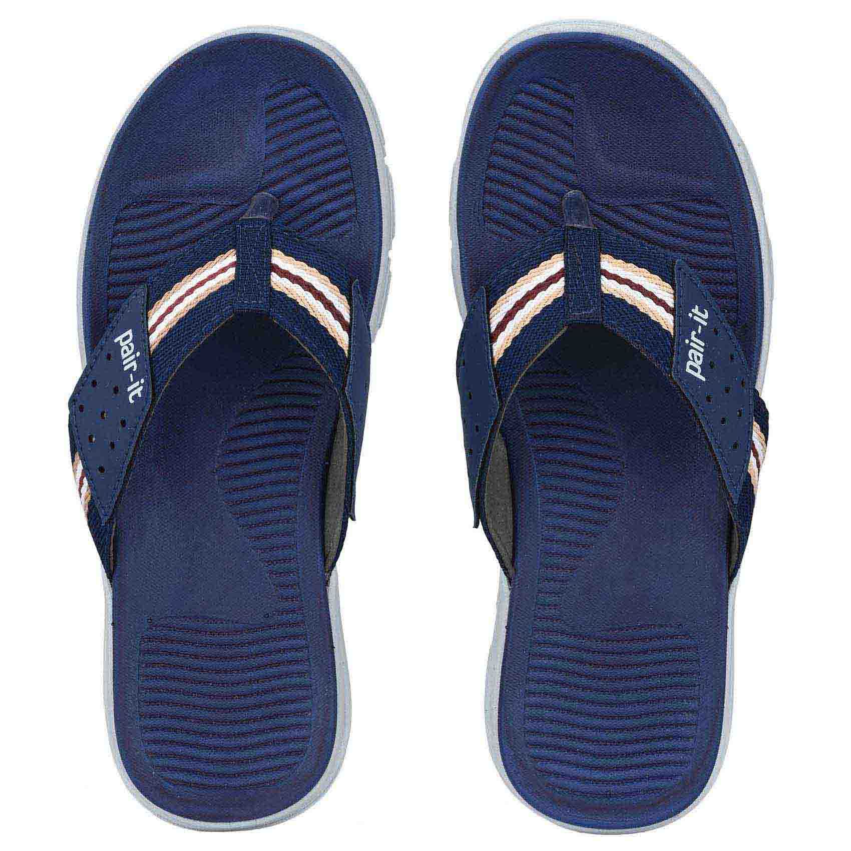 Pair-it Men's Rubberised EVA Slippers-LZ-Slippers120-Blue