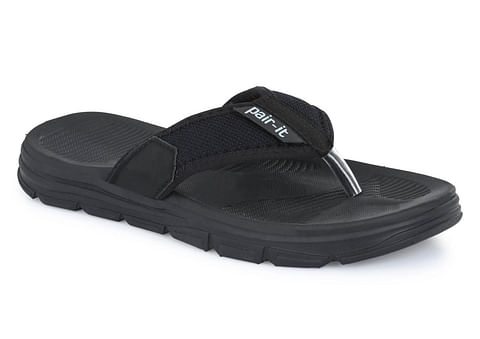 Pair-it Men Rubberized EVA Slippers LZ-Slippers124 Black