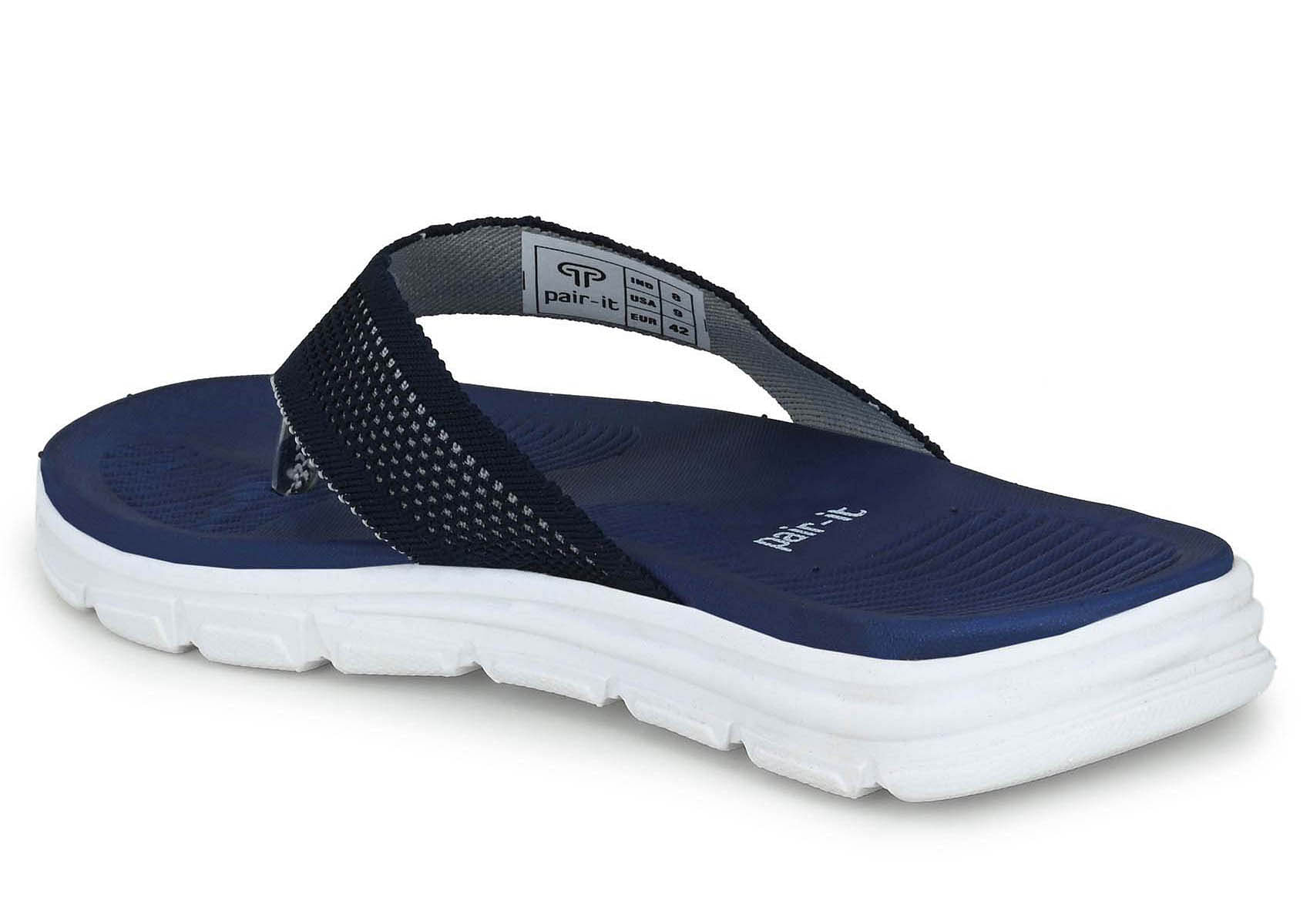 Pair-it Men's Rubberised EVA Slippers-LZ-Slippers114-Blue