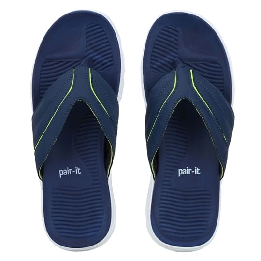 Pair-it Men's Rubberised EVA Slippers-LZ-Slippers122-Blue/P. Green