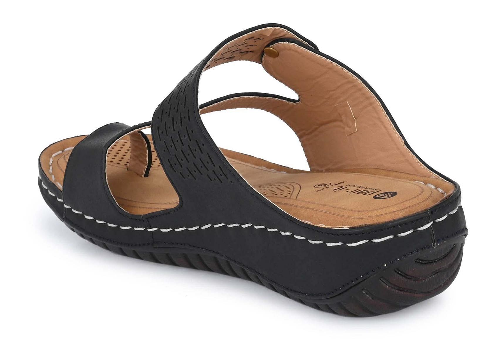 Pair-it Ladies Doctor Slippers-Wmn-LZ-DR-Slipper-102-Black