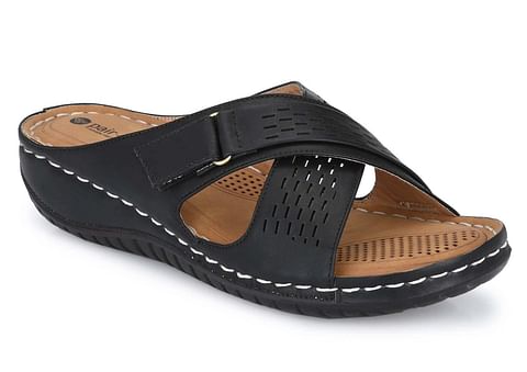 Pair-it Women Doctor Slippers LZ-DR-Slipper-105 Black