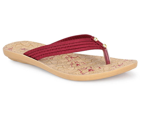 Pair-it Ladies Slippers-Daisy 163-Cherry