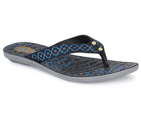Pair-it Ladies Slippers-Daisy 162-Blue