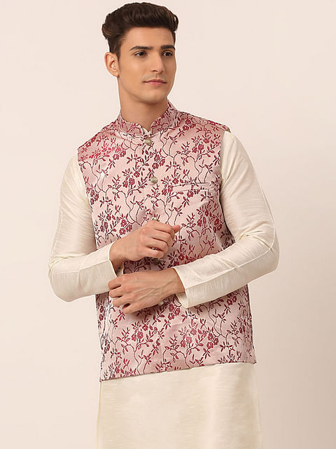 Authenzaa Men'S Waistcoat ETH-WC0003, Maroon