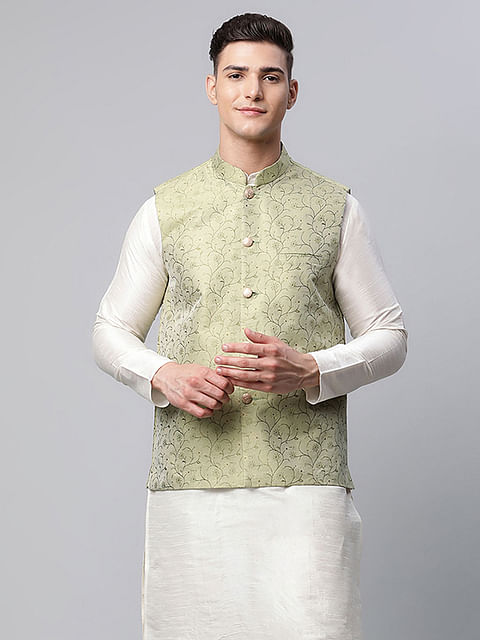 Authenzaa Men'S Waistcoat ETH-WC0005, Pista